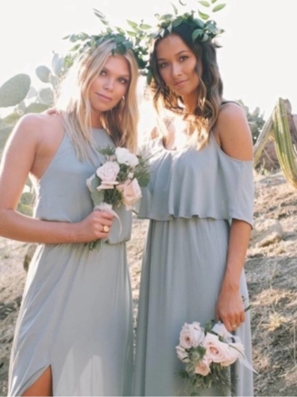 NWT Show Me Your Mumu
Caitlin Ruffle Maxi Dress- Sage